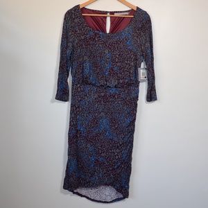 Marc New York NWT Ruched Printed Dress 10